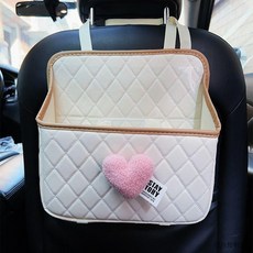 汽車座椅後背收納袋 可愛車載掛袋 車內多功能置物架 - 臺灣出貨, 1個, 純淨版,黑色-新款多功能收納掛袋-【送防水桶】, 黑色