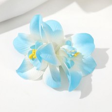 AWAYTR 보헤미아 칸나 꽃 Samll 헤어 클립 하와이 신부 꽃 헤어 클립 헤어핀 자용 웨딩 액세서리, [13] 60F