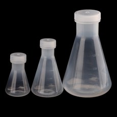 50ml~1000ml 실험실용 플라스틱 에르렌마이어 플라스크 원뿔형 용기 병 실험실 실험용 스크류 캡 포함, 04 250ml