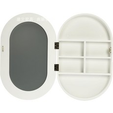 벽걸이 욕실 서랍 거울 선반 보관함 캐비넷 화장실, 50x80cm흰색Tianzi격자(전면거울)