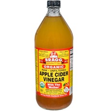 브래그 유기농 사과 사이다 식초 32온스 Bragg Organic Apple Cider Vinegar 32 Oz, 1개