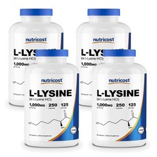 뉴트리코스트 L-라이신 1000mg, 250정, 4개