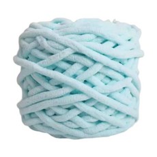 두툼한 실로 장식하기 팔뜨개 코바늘 뜨기 스웨터 담요 DIY 공예 쿠션, 두께 7mm, 폴리에스터, 파란색