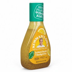 뉴먼스 오운 레몬 바질 비네그레트 샐러드 드레싱 16oz 뉴맨스 [, 1개