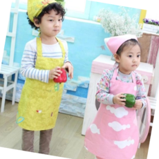 유아앞치마 키즈 어린이 순면 유치원 어린이집 앞치마 두건 세트