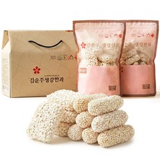 스마일청년 서산생강한과 김순주 답례품 선물세트 유과 산자, 1박스, 500g