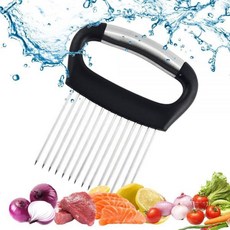 양파 슬라이스 홀더 2025년 업그레이드된 스테인리스 스틸 레몬 슬라이서 야채 커터 고기 감자 토마토용 주방 초퍼 보조 도구 1 D