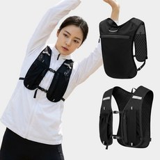 다로니아 트레일 러닝조끼 남여공용 초경량 마라톤 등산 가방, 블랙, 1개