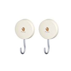 le.star 免打孔真空吸盤式360°旋轉掛鉤, 白色, 1個