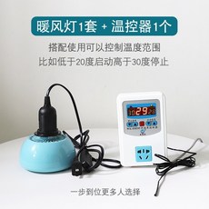 햄스터 난방 램프 겨울 용품 설탕 글라이더 히터 난방 팬 난방 램프 애완 동물 고슴도치 따뜻하게, 파란색따뜻한에어컨+온도조절기새로운2단난방장치