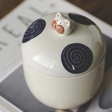 陶瓷調味罐套裝 糖罐 燉盅 收納罐, 1個, 小熊罐（450ml）