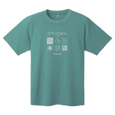 mont-bell Wickron 山の自然 短袖排汗衣 抗UV 吸濕排汗 中性款 藍綠色 M