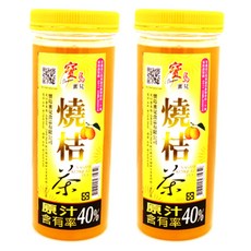 寶島蜜見 燒桔茶 全素 台灣在地金桔 原汁含有率40% 生津止渴 冷熱皆宜, 2個裝, 600ml
