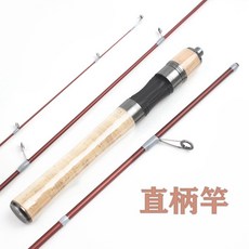 釣魚名人 1.4米 玻纖 4節 彈射竿 微物竿 便攜式 溪流竿 路亞漁具, 直柄單竿,1.4米