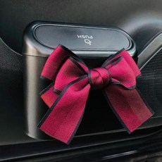 범용 자동차 쓰레기통 커버 포함 만화 걸이식 보관 미니 자동차 쓰레기통 자동차 인테리어 장식 용품, 4)D