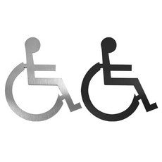장애인스티커 메탈 장애인구역 안내 표지판 실버_mdcare26