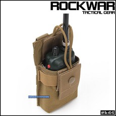 野戰搖滾-生存遊戲 ROCKWAR T7 小型無線電袋, 叢林蛇紋, 1個