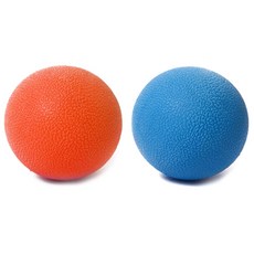 룸드 넌슬립 라크로스볼 마사지볼 2p, 블루, 오렌지