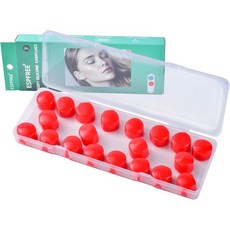 수면 수영용 이어플러그 10쌍 - 재사용 가능한 노이즈 캔슬링 소프트 실리콘 젤 왁스 코골이 수영 여행 목욕 콘서트 및 공부용 보라색 원 사이즈, Red, One Size