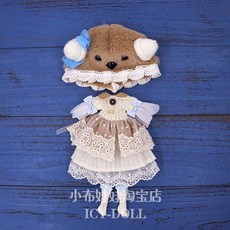 인형헤도레 의상세트 머메이드 치파오 빨간망토 드레스, 19cm 인형, 11. 작은 곰