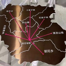 動態發光地圖 企業展廳輻射線示意圖 中國地圖製作
