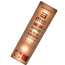 打工人牛馬視力表冰箱貼 便攜磁吸式文創冰箱裝飾 可發光立體迷你擺件, 普通視力表