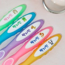 미소덴탈 솜사탕 네임칫솔 어린이 유아 어린이집 유치원, 1세트, 12개입, 02)솜사탕여아 동물(24개월-6세)