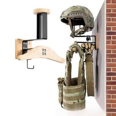 오토바이 헬멧 걸이 선반 벽걸이 장갑 수납 행거 원목 프레임 인테리어 보관 랙형용, 1개, 내추럴 우드 컬러