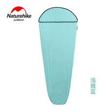 네이처하이크 침낭 침낭 단일 침낭 라이너 초경량 휴대용, 라이트 블루