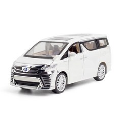 미니어처 1:24 Vellfire MPV 자동차 다이캐스트, White, 1개