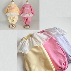 봄 발레 레이스 프릴 조거 유아 키즈 주니어 편안한 등원룩 실내복 운동복 데일리룩 나들이룩