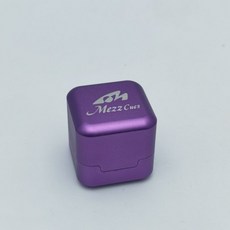 台灣出貨 檯球鋁合金巧克夾磁力巧粉盒金屬斯諾克杆檯球方形巧粉套通用配件, 紫色mezz美茲強磁巧克盒+扳手, 1個