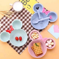 루마 유아 식기 식판 이유식, 2귀요미식기-아이보리