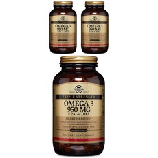 SOLGAR 三倍強度Omega-3軟膠囊 950mg, 100顆, 3罐