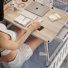 가정용책상 이동식 침대 보조 테이블 접이식 노트북 좌식 간이 책, 접이식책상AF 블랙