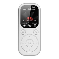 휴대용 MP3 뮤직 플레이어 블루투스 호환 5.4 고속 충전 타입 C 포트 FM 녹화, 하얀색