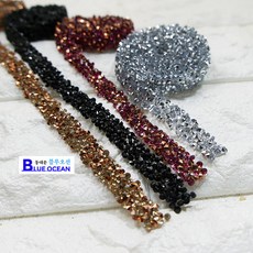 줄큐빅레이스 10mm 큐빅스톤리본 의류부자재 DIY악세사리재료 비즈 줄큐빅보석, 2개, 3번