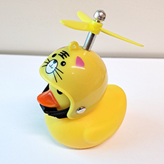 러버덕 풀세트 41종 오리벨 후미등 바이크 자전거 오토바이후미등 헬멧 프로펠러 어린이집 유치원 생일답례품, 12.노란호랑이덕, 1개