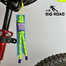 耐曬裝飾貼 自行車熒光繩反光飄帶掛件夜騎小布山地公路車通用配件, 熒光綠+藍飄帶【送彩色鋼絲圈】, 1個