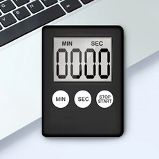 트리오즈 심플 주방 쿠킹 요리 디지털 타이머 TOZ-01, 1개, 블랙