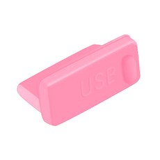 USB防塵塞 電腦防塵塞 矽膠防塵蓋 筆電USB保護塞 充電頭孔塞 USB蓋子 隨身碟矽膠蓋, 粉色, 1個