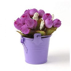 프리티플 미니 장미 조화 화분(퍼플)