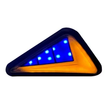 [호환] 2Pcs 오토바이 LED 회전 신호등 플러시 마운트 표시기 깜박이 램프 혼다 스즈키 가와사키 용 12V Fl, 02 Blue Regular Yellow