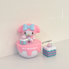 산리오 보관함 피규어 딸기 디저트 시크릿 볼, 1개, 마이멜로디