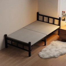 접이식침대 원터치 1인용간이침대 폴딩침대슈퍼싱글, Black