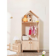 강아지 행거 애완동물 옷걸이 펫가구 원목 선반 수납함 바구니 옷가게 소품, 수납 선반 90cm 모서리3단