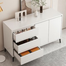 보코토 업그레이드 모던 서랍장 심플 수납장 거실장, 화이트, 3단