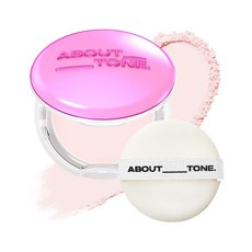 ABOUT TONE 控油保濕 柔焦毛孔 持久定妝 輕巧便攜, 粉盒光澤蜜粉餅, 1個