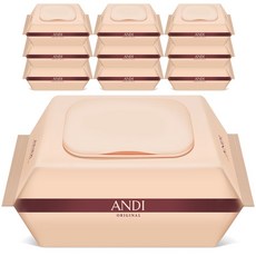 도톰한 물티슈 100매 10팩 물티슈 구매1위 ANDI 오리지널, 10개, 50g