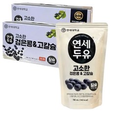 연세두유 고소한 검은콩&고칼슘 두유 파우치 190ml 40팩 / 칼슘 시니어, 40개